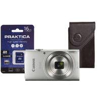 Canon IXUS 185 Camera Kit inc 16GB SD Card and Case - Silver