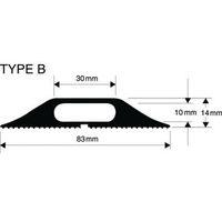 cable protector snap fit type b black 15 m