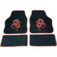 cartrend Carpet Car Mats 4 Piece Set - Mystery Dragon Red