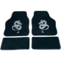 cartrend carpet car mats 4 piece set mystery dragon silver