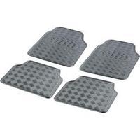 cartrend Checkered Car Mats 4 Parts Piece Set - Carbon