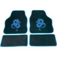 cartrend Carpet Car Mats 4 Piece Set - Mystery Dragon Blue