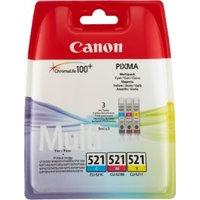 canon cli 521 cmy multi pack ink cartridge