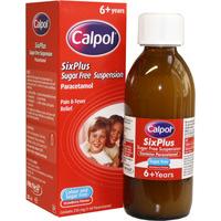 Calpol Colour and Sugar Free Six Plus Suspension 200ml