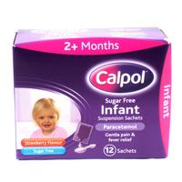 Calpol 2+ Months Sugar Free Sachets 12 Pack
