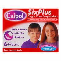 Calpol sugar-free sachets 250mg/5ml x 12