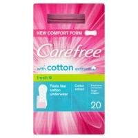 carefree fresh with cotton extract 20 breathable pantyliners