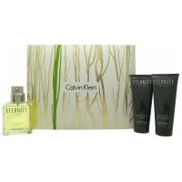 Calvin Klein Eternity Gift Set 100ml EDT + 100ml Aftershave Balm + 100ml Shower Gel