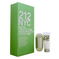 carolina herrera 212 edt 100ml spray body lotion 100ml giftset