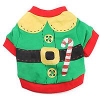 Cat / Dog Costume / Shirt / T-Shirt Green Dog Clothes Winter / Spring/Fall Color Block Cute / Cosplay