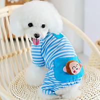 Cat Dog Clothes/Jumpsuit Pajamas Dog Clothes Cute Casual/Daily Cartoon Yellow Blue Blushing Pink