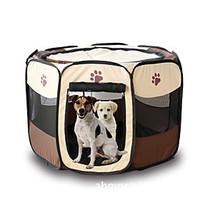 Cat Dog Tent Pet Carrier Foldable Cartoon Yellow Rose Brown Red