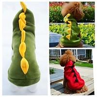 Cat / Dog Costume / Hoodie / Outfits Red / Green Dog Clothes Winter / Spring/Fall Animal Wedding / Cosplay / Halloween