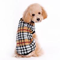 Cat / Dog Sweater Brown Dog Clothes Winter / Spring/Fall Plaid/Check Classic / Keep Warm