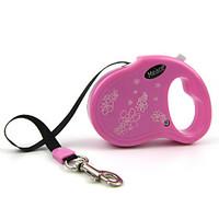 Cat / Dog Leash Adjustable/Retractable / Automatic Flower Blue / Pink Plastic