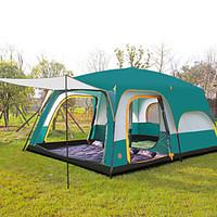 camel 8 persons tent triple family camping tents three rooms camping t ...