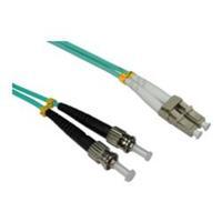 Cables Direct 1m LC-ST 50/125 MMD OM3 Fibre Cable - Aqua