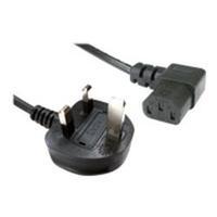 Cables Direct 1.8m UK Plug to Right Angled C13 Black Power Cable