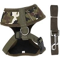 Cat Dog Harness Green Brown Dog Clothes Summer Spring/Fall Camouflage Casual/Daily