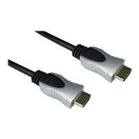 cables direct 1m hdmi m m cable black silver hoods