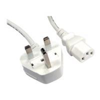 cables direct 18m 5amp uk plug to iec c13 m f white power cable bq 80