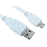 Cables Direct 0.5m USB 2.0 A M - Micro B M White