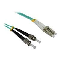 Cables Direct 0.5m LC-ST 50/125 MMD OM3 Fibre Cable - Aqua