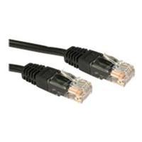 Cables Direct Patch Cable RJ-45 (M) to RJ-45 (M) 25cm UTP CAT 5e Molded, Stranded - Black