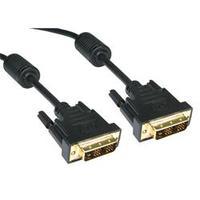 Cables Direct 1MTR DVI-D Single Link M-M Black &Gold Connectors B/Q 100