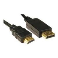 cables direct 5m display port m hdmi m black