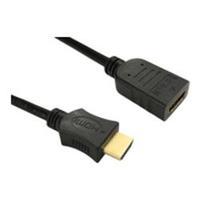 Cables Direct 3 Metre V1.4 HDMI Fast With Ethernet M-F Black B/Q 100