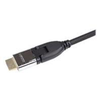 Cables Direct 2M Fast HDMI-Swivel Gold Connectors And Braid
