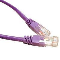 Cables Direct 0.5M Network 6 LSOH Patch Lead - Moulded - Violet - B/Q 250