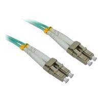 Cables Direct 0.5M OM3 Fibre Cable LC-LC 50/125 - Aqua