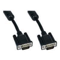 Cables Direct VGA Cable HD-15 (M) to HD-15 (M) - 10m - Moulded, Thumbscrews - Black