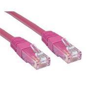 cables direct 10 metre cat 6 utp pvc inj moulded cable pink bq 40