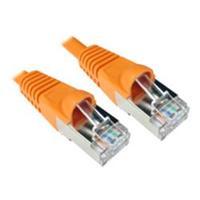 Cables Direct Patch Cable RJ-45 (M) - RJ-45 (M) 10m SFTP CAT 6a Moulded/Snagless/Halogen-Free Orange