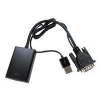 Cables Direct 15cm VGA M (source) - HDMI F (display) Adaptor + Audio + USB