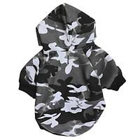 Cat Dog Hoodie Dog Clothes Casual/Daily Fashion Camouflage Gray