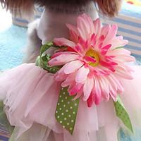 Cat Dog Dress Dog Clothes Summer Spring/Fall Flower Cute Fashion Multicolor
