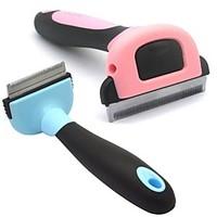 Cat Dog Grooming Comb Brush Waterproof Blue Blushing Pink