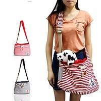 Cat / Dog Carrier Travel Backpack / Sling Bag Pet Carrier Portable / Breathable Red / Blue Fabric