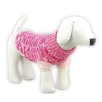 Cat / Dog Sweater Blue / Pink Dog Clothes Winter / Spring/Fall Solid Casual/Daily / Keep Warm