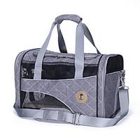 Cat Dog Carrier Travel Backpack Pet Carrier Portable Breathable Geometic Gray Red