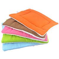 Cat Dog Bed Pet Mats Pads Solid Double-Sided Soft Orange Coffee Green Blue Blushing Pink
