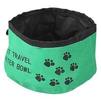 Cat Dog Bowls Water Bottles Pet Bowls Feeding Foldable Red Green Blue Textile