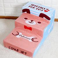 Cat Dog Bed Pet Mats Pads Cartoon Soft Durable Blushing Pink Blue
