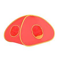 Cat Bed Pet Baskets Solid Foldable Tent Red