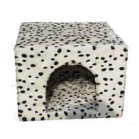 Cat Bed Pet Baskets Polka Dots Soft White