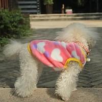 Cat Dog Sweatshirt Pink Dog Clothes Winter Spring/Fall Hearts Casual/Daily